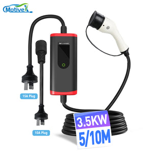 Type2 B2 Smart Home Portable EV Chargers Adjustable 6-15A 10M/5M