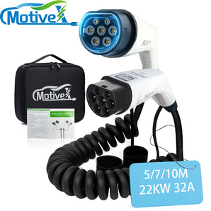 Type 2 to Type 2 EV Charging Cable 22kW 32A 3 Phase | MotiveX Australia